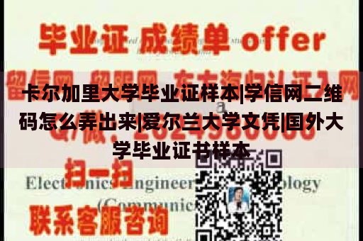 卡尔加里大学毕业证样本|学信网二维码生成|爱尔兰大学文凭|国外大学毕业证书样本